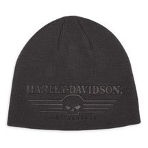 Harley Davidson Men's Skull Knit Cap / Hat. Skull graphic on front. 99583-08VM