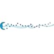 Blue And Purple Moon Wind And Stars Temporary Tattoo 1.5x9
