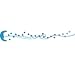 Blue and Purple MOON WIND and STARS Temporary Tattoo 1.5x9