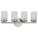Sea Gull Lighting 40046-05 Bliss Four-Light Vanity, Chrome Finish with Cased Opal Etched Glass