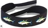 Flying Fisherman Flying Fisherman Sunglass Retainer - Black with Yellowfin Tuna