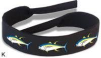 Flying Fisherman Flying Fisherman Sunglass Retainer - Black with Yellowfin Tuna