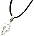 Necklace and Pendant Set - Sterling Silver Fancy Pendant with 16 Leather Cord Necklace