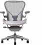 Aeron Chair by Herman Miller - Home Office Desk Task Chair Fully Loaded Highly Adjustable Medium Size (B) - PostureFit Lumbar Back Support Cushion Titanium Smoke Frame Classic Zinc Pellicle