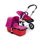 Bugaboo Cameleon Red Base, Off-White DENIER Fabric NEW!