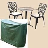 Bosmere C511 Bistro Set Waterproof Outdoor Cover for 2 Chairs Round Table 49-Inch Long x 25-Inch Wide x 31-Inch High