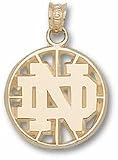 Univ Of Notre Dame "Nd" Pierced Bball Sterling Silver Charm/Pendant