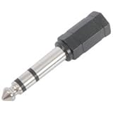 Adaptor 6.3mm stereo plug to 3.5mm stereo jack socket