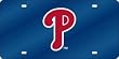 Philadelphia Phillies Laser Cut Blue License Plate - SET OF 6 - Sports Merchandise