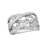 Jewelry : 1/2 ct. tw. Diamond Right Hand Fashion Ring in 14kt. White Gold