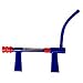 Marshmallow Blower in Blue and Red