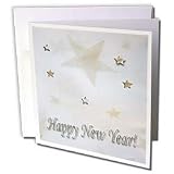 Beverly Turner New Years Design – Gold and Silver Happy New Years – Greeting Cards-6 Greeting Cards with envelopes