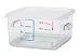 Rubbermaid Square Space-Saving Containers; 2 qt. (1.8L); 8-3/4 x 8-5/16 x 2-11/16 in.; Clear