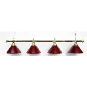 72 Burgundy-Brass Finish Pool Table Light Billiard lamp