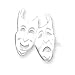 21cc1aOauAL. SL75  Sterling Silver Satin Finish Diamond Cut Comedy/Tradgey Pin
