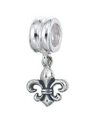 Sterling Silver Fleur de Lis Zable Bead Charm BZ480