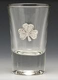 Mullingar Pewter Shamrock Shot Glass/Glass Measure
