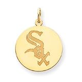 14K Chicago White Sox Lrg Logo Disc Charm