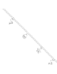 Sterling Silver Seashore Bracelet QG470-7.25"