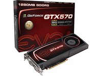 EVGA NVIDIA GeForce GTX 570 Grafikkarte (PCI-e, 1,2GB GDDR5 Speicher, Dual-DVI, mini- HDMI Preisvergleich
