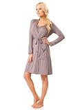A Pea in the Pod: Sleeveless Scoop Neck Shelf Bra Nursing Nightgown And Robe