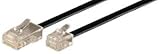 Cable avec fiche RJ11/6P4C mâle ET fiche RJ45/ 8P4C mâle, noir- 3m00 -