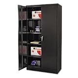 21ccrySLw2L. SL160  Alera 85109 36 by 18 by 72 Inch Quick Assemble High Cabinet with 5 Shelves and 1 Fixed, Black