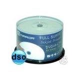 DVD+R Mirror 8x White Full Face Printable DVD+R -Tub 50