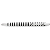 Franklin Covey Nantucket, Ballpoint Pen, Polished Aluminum with Black Radial Pattern, by Cross (FC0072IM-1)