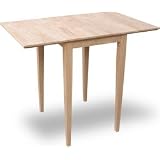 International Concepts T-2236D Small Drop-leaf Table, Unfinished