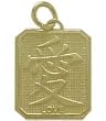 10 Karat Yellow Gold Chinese LOVE Pendant with chain