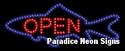 Seafood Open LED Sign 11 x 17