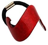 France Luxe Curved S Ponytail Holder - Disco Red
