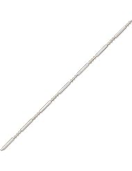 Sterling Silver 20 Inch Bead with Bar Necklace