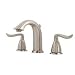 Price Pfister T49-ST0K Brushed Nickel Santiago Double Handle Widespread Lavatory Faucet with Metal Lever Handles from the Santiago Series T49-ST0K