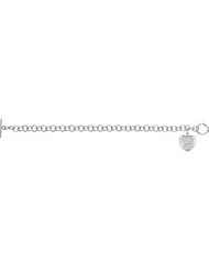 Sweethearts® Heart Charm Bracelet Sterling Silver White 650280