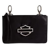 Harley-Davidson® Women's Bar & Shield Leather Hip Bag-LIMITED EDITION. Bar & Shield logo medallion. Measures 8