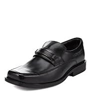 Wide Fit Leather Slip-On Loafers