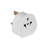 UK Visitor Mains Adaptor - USA / Australia / EU / China To UK In White