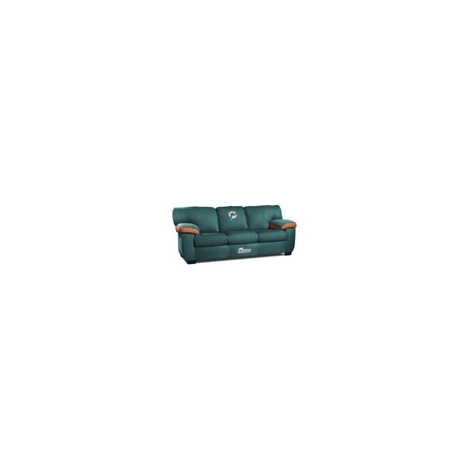 Miami Dolphins Classic Series Three Person Team Logo Sofa Couch On