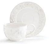 Set Of 2 Seashell Design Soup Bowls And Plates/Saucer For fine Dining