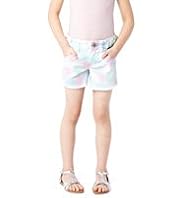 Pure Cotton Adjustable Waist Spray Dye Denim Shorts