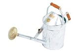 Haws V300 2.4 Gallon Heritage Galvanized Titanium Watering Can with Wood Handles