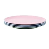 Review Kitchen Craft  / Kitchen Craft CIR2910 Miniamo Pastels 4 Asst Coloured 20.5cm Melamine Plates, Acetate Pk