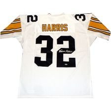 Franco Harris Pittsburgh Steelers NFL Hand Signed Authentic Style White Jersey