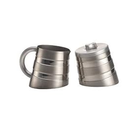 Bonjour Double Wall Stainless Steel Creamer and Sugar Set 2-pc. by BonJour