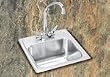 Elkay BLR151 Lustertone 15" x 15" One Hole Bar Sink Stainless Steel