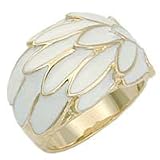 Women's Classic Line Clear Epoxy Gold Tone Ring, Size: 5-10