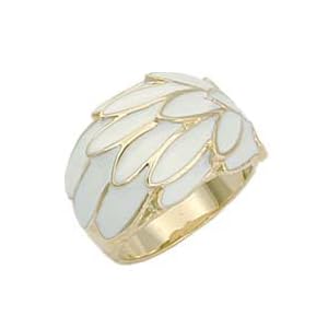 Women's Classic Line Clear Epoxy Gold Tone Ring, Size: 5-10