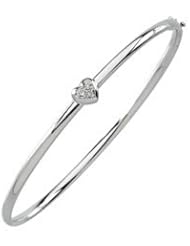 Diamond Bangle Bracelet 14K White .03 Ctw 64184